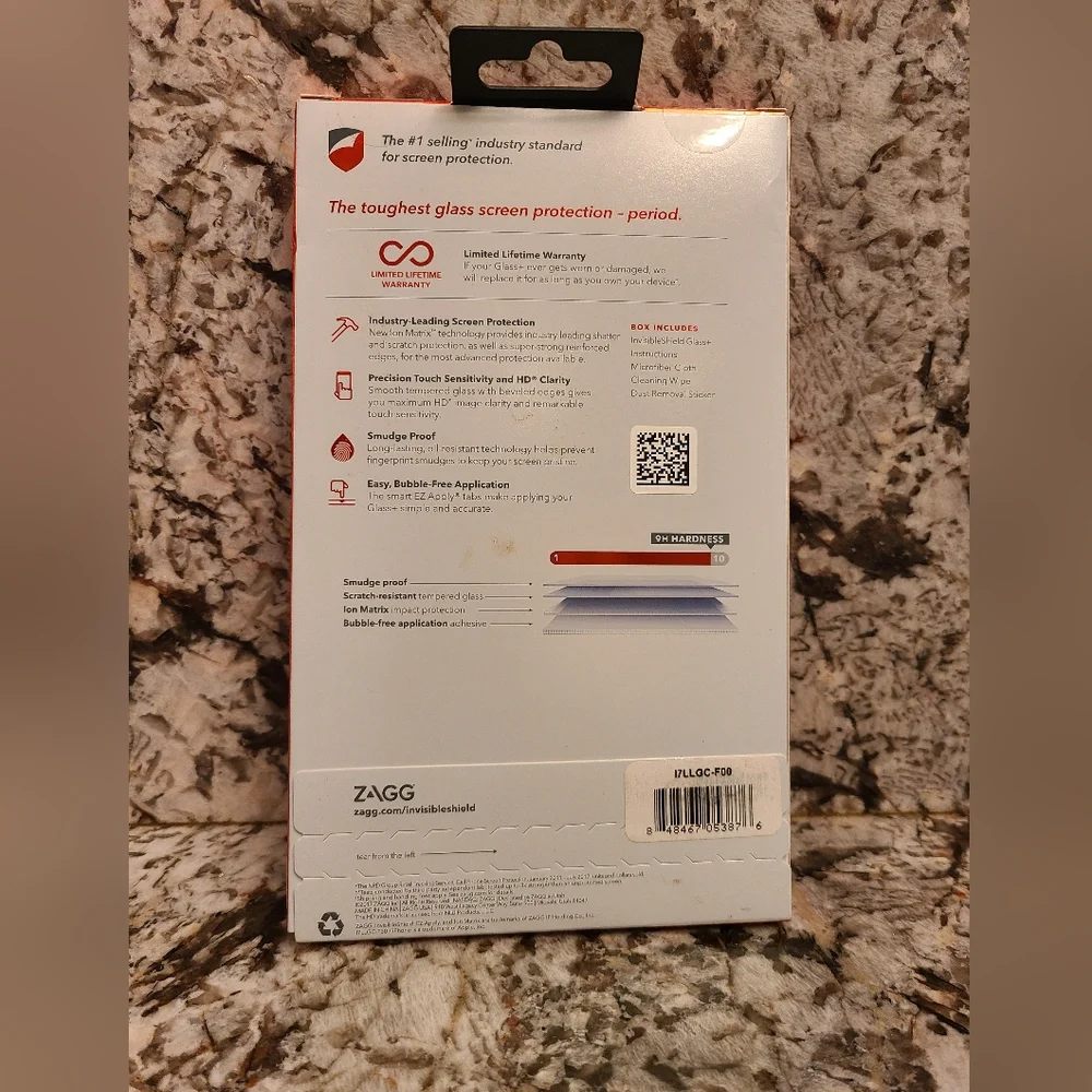 ZAGG Glass+ Screen Protector for iPhone 8 Plus/7 Plus/6s Plus/6 Plus